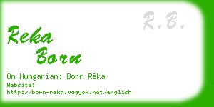reka born business card